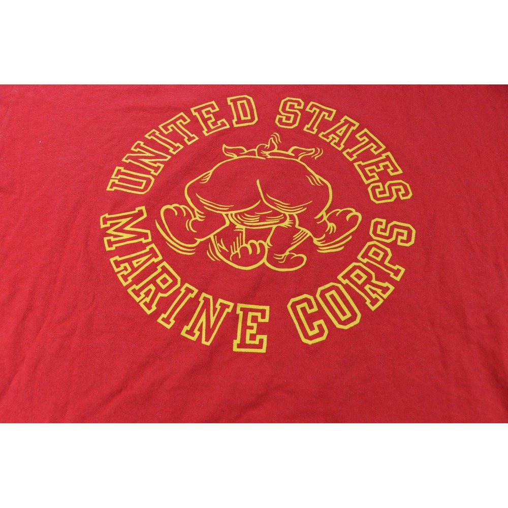 Vintage 90s USMC Marine Corps Bulldog T Shirt L Soffe Choice Red Devil Dog USA - Picture 6 of 6